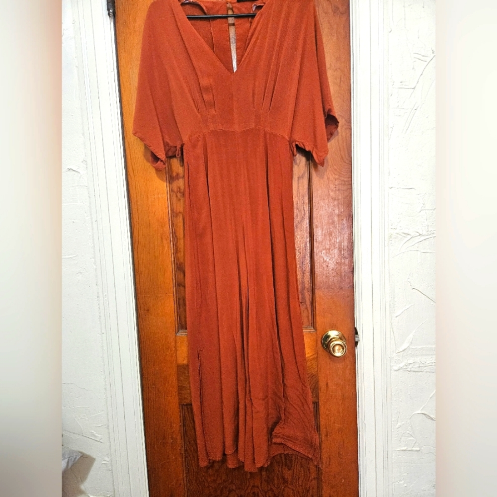 Orange/goldish jumpsuit. Small. Forever21